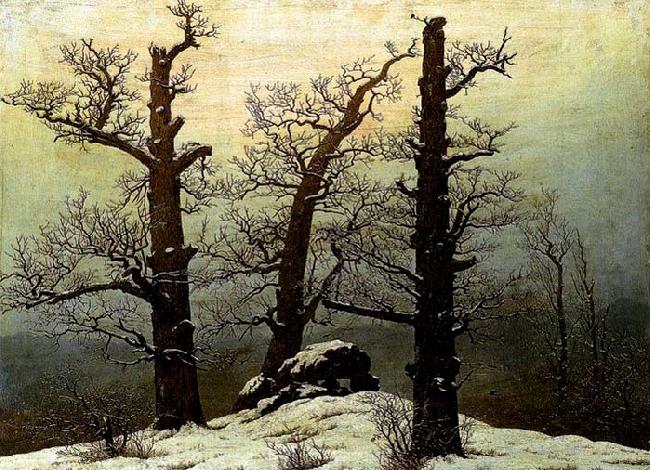 Caspar David Friedrich Dolmen in the Snow Sweden oil painting art